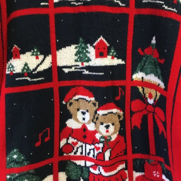 Cute Bear Print Christmas Sweater - Picture 5 of 5